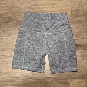 Aerie Light Gray Bike Shorts